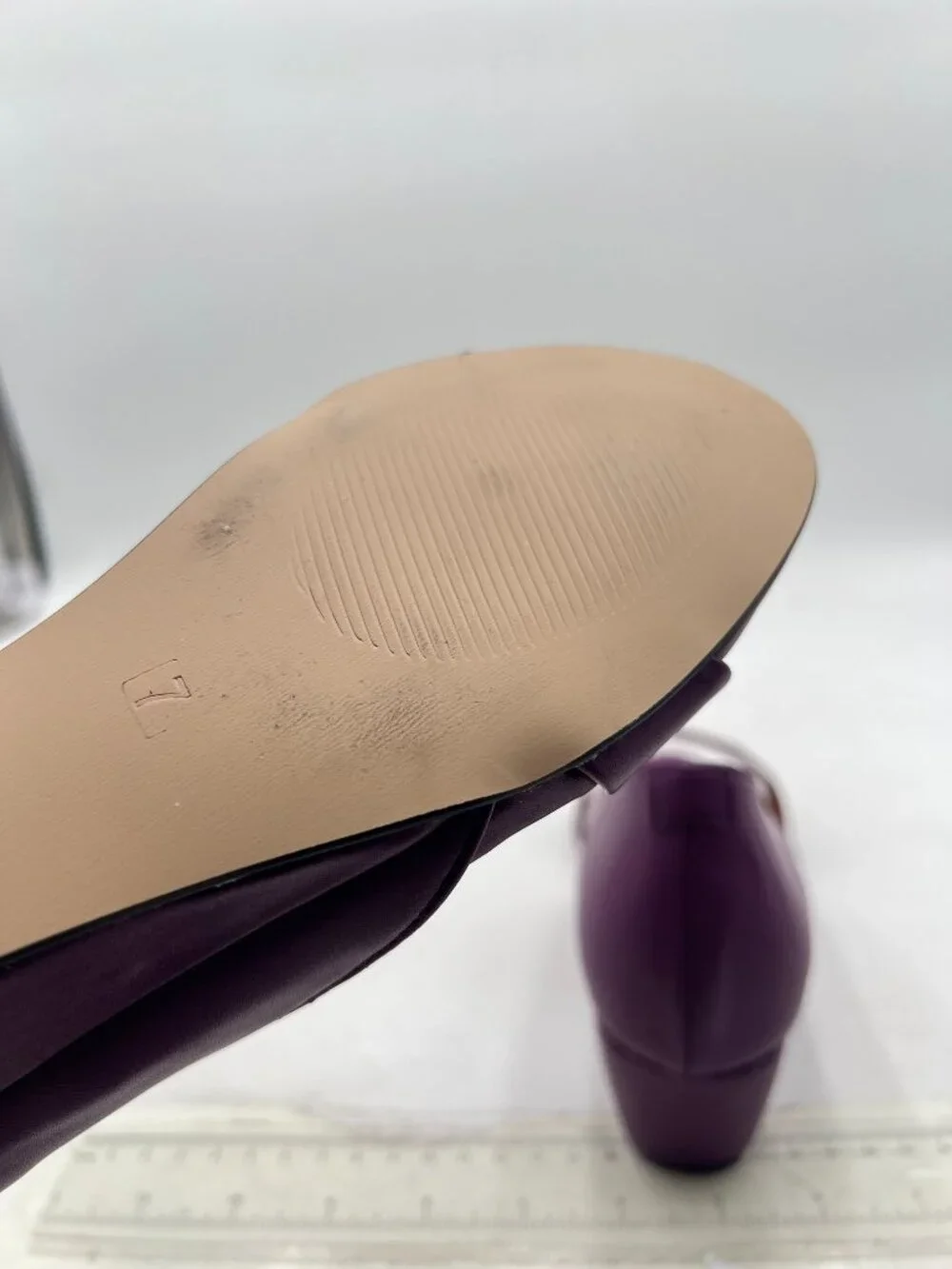 XYD Purple Open Toe Slip On Wedges Low Heel Sandal Single Strap Walking Shoes